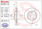 Brembo 09.B551.11 Disc Brake Rotor - Front - view 2