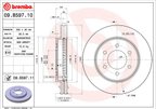 Brembo 09.B597.11 Disc Brake Rotor - Front - view 2