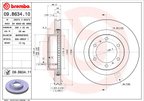 Brembo 09.B634.11 Disc Brake Rotor - Front - view 2