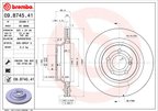 Brembo 09.B745.41 Disc Brake Rotor - Rear - view 4