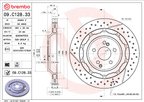 Brembo 09.C128.33 Disc Brake Rotor - Rear - view 6