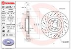 Brembo 09.C338.11 Disc Brake Rotor - Front - view 2