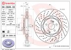 Brembo 09.C826.33 Disc Brake Rotor - Rear - view 6