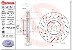 Brembo 09.C943.11 Disc Brake Rotor - Front - view 2
