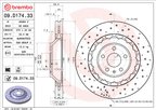 Brembo 09.D174.33 Disc Brake Rotor - Front - view 6