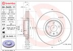 Brembo 09.D423.11 Disc Brake Rotor - Front - view 6