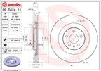 Brembo 09.D424.11 Disc Brake Rotor - Rear - view 7