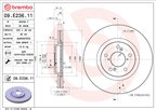 Brembo 09.E236.11 Disc Brake Rotor - Front - view 6