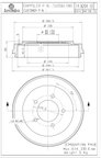 Brembo 14.N204.10 Brake Drum - Rear - view 2