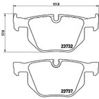 Brembo P06033 Disc Brake Pad Set - Rear - view 3