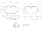 Brembo P06080N Disc Brake Pad Set - Rear - view 4
