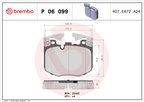 Brembo P06099 Disc Brake Pad Set - Front - view 3