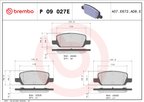 Brembo P09027E Disc Brake Pad Set - Rear - view 4