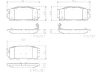 Brembo P10004N Disc Brake Pad Set - Rear - view 3