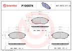 Brembo P10007N Disc Brake Pad Set - Front - view 1