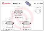 Brembo P10073N Disc Brake Pad Set - Front - view 2
