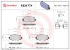Brembo P23177N Disc Brake Pad Set - Rear - view 1