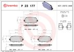 Brembo P23177 Disc Brake Pad Set - Rear - view 1