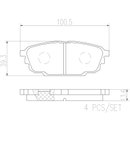 Brembo P24142N Disc Brake Pad Set - Rear - view 3