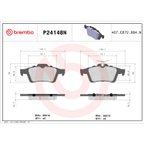 Brembo P24148N Disc Brake Pad Set - Rear - view 3