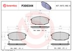 Brembo P30034N Disc Brake Pad Set - Front - view 1