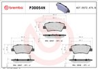 Brembo P30054N Disc Brake Pad Set - Rear - view 3