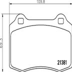 Brembo P36020 Disc Brake Pad Set - Rear - view 3