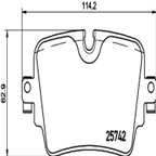 Brembo P36033 Disc Brake Pad Set - Rear - view 4