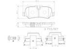 Brembo P44019N Disc Brake Pad Set - Rear - view 4