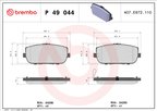Brembo P49044 Disc Brake Pad Set - Rear - view 2