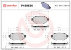 Brembo P49063N Disc Brake Pad Set - Rear - view 2