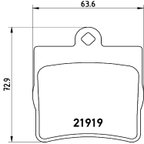 Brembo P50025 Disc Brake Pad Set - Rear - view 3