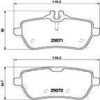 Brembo P50103 Disc Brake Pad Set - Rear - view 4