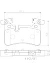 Brembo P50110N Disc Brake Pad Set - Rear - view 3