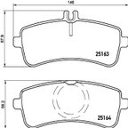 Brembo P50125 Disc Brake Pad Set - Rear - view 2