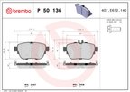 Brembo P50136 Disc Brake Pad Set - Rear - view 4