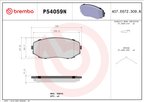 Brembo P54059N Disc Brake Pad Set - Front - view 4