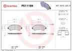 Brembo P61118N Disc Brake Pad Set - Front - view 2