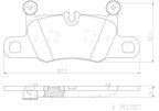 Brembo P65031N Disc Brake Pad Set - Rear - view 4