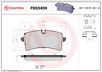 Brembo P65040N Disc Brake Pad Set - Rear - view 3