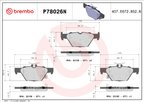 Brembo P78026N Disc Brake Pad Set - Rear - view 3