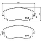 Brembo P78027N Disc Brake Pad Set - Front - view 2