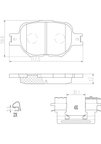 Brembo P83054N Disc Brake Pad Set - Front - view 3