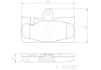 Brembo P83059N Disc Brake Pad Set - Rear - view 3