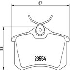 Brembo P85020 Disc Brake Pad Set - Rear - view 3