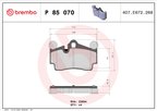 Brembo P85070 Disc Brake Pad Set - Rear - view 4