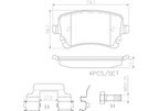 Brembo P85076N Disc Brake Pad Set - Rear - view 4