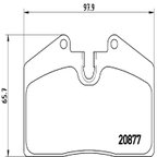 Brembo P85094 Disc Brake Pad Set - Front or Rear - view 2