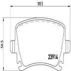 Brembo P85095 Disc Brake Pad Set - Rear - view 2