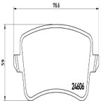 Brembo P85099 Disc Brake Pad Set - Rear - view 3